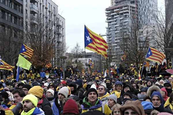 Belgie-Španělsko-Katalánsko-politika-ukázka — Stock fotografie