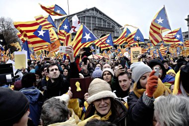 Belçika-Ispanya-Katalonya-siyaset-demo