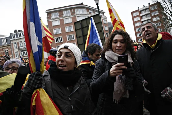 Belgie-Španělsko-Katalánsko-politika-ukázka — Stock fotografie