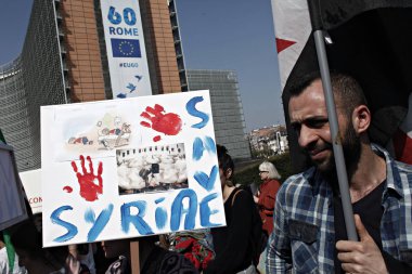 Belçika-AB-Suriye-çatışma-demo