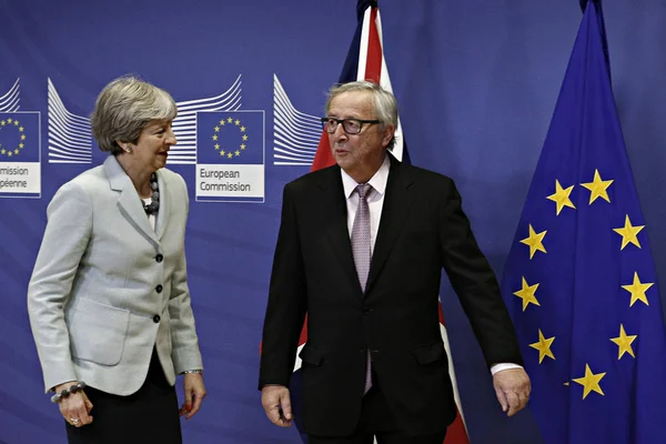 Reunión Entre Primera Ministra Del Reino Unido Theresa May Presidente — Foto de Stock