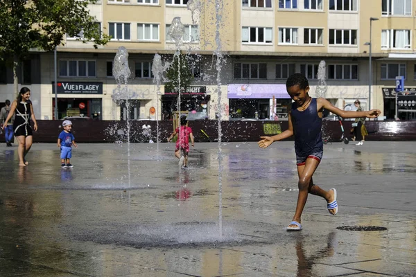 Теплова хвиля в Брюсселі, Бельгія — стокове фото