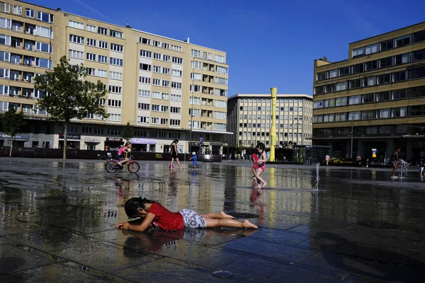Heat wave in Brussels, Belgium — Stock Photo, Image