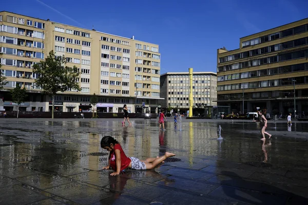 Heat wave in Brussels, Belgium — Stock Photo, Image