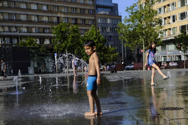 Onda de calor em Brussels, Bélgica — Fotografia de Stock