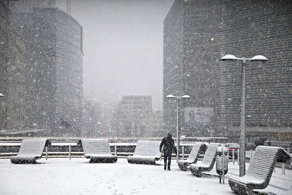 België-weer-sneeuw — Stockfoto