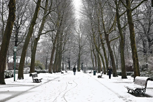 BÉLGICA - TIEMPO - SNOW — Foto de Stock