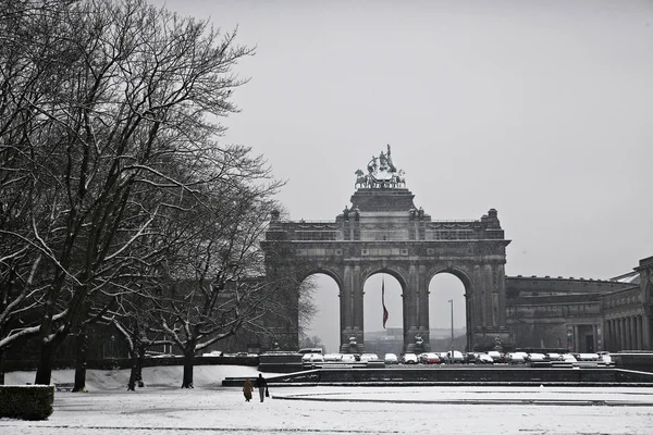 BELGIUM - WEATHER - SNOW — Stock Photo, Image