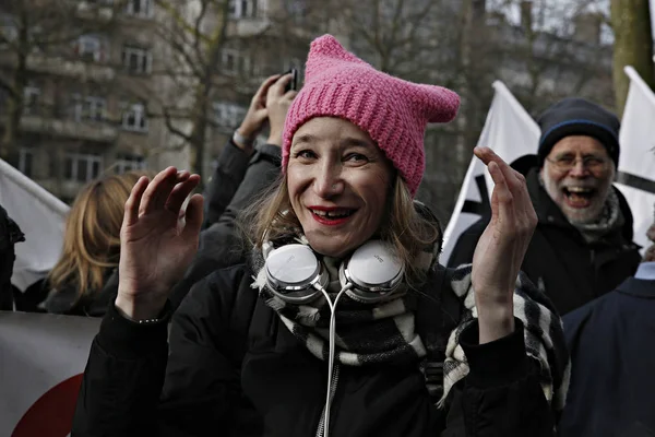 Belgien - uns - Trumpf - Politik - Protest — Stockfoto