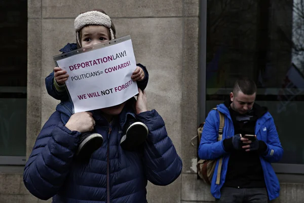 Belgia-USA-Trump-polityka-protest — Zdjęcie stockowe