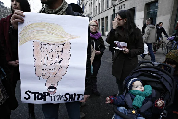 Belgien - uns - Trumpf - Politik - Protest — Stockfoto