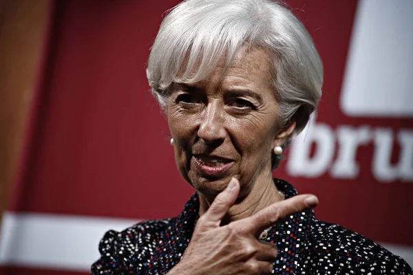 Belçika-AB-Ekonomi-IMF-Lagarde — Stok fotoğraf