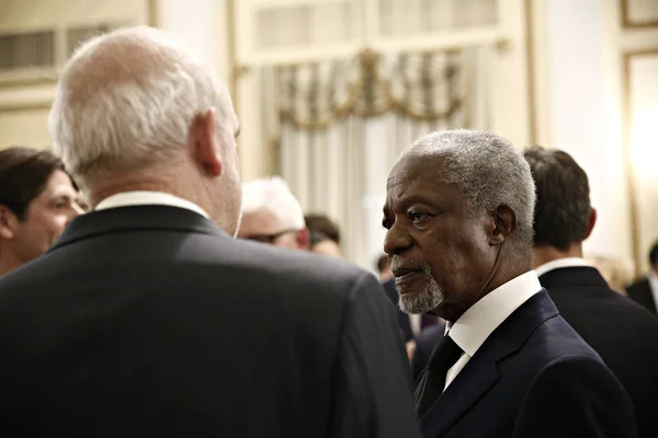 Kofi Annan Secretario General Las Naciones Unidas Presidente Fundación Kofi — Foto de Stock