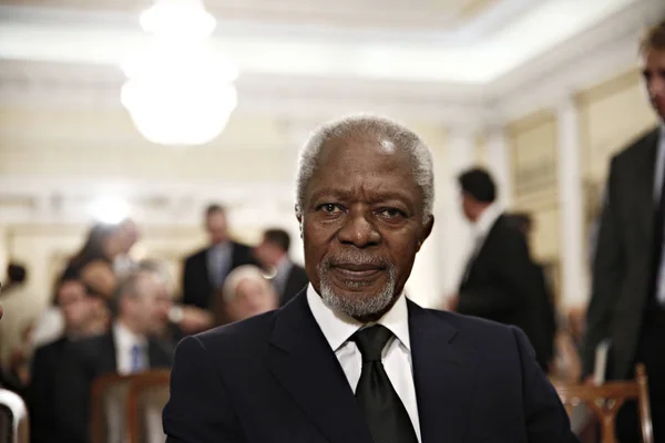 Kofi Annan Secretario General Las Naciones Unidas Presidente Fundación Kofi — Foto de Stock