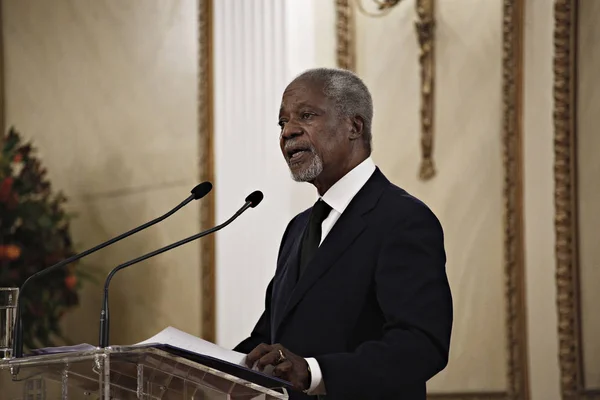 Kofi Annan Secretario General Las Naciones Unidas Presidente Fundación Kofi — Foto de Stock