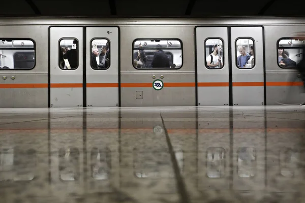 Ögonblicksbild Från Atens Tunnelbanestationer Aten Grekland Nov 2017 — Stockfoto