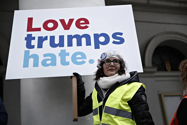 Belgien - Politik - Trumpf - Amtseinführung - Protest — Stockfoto