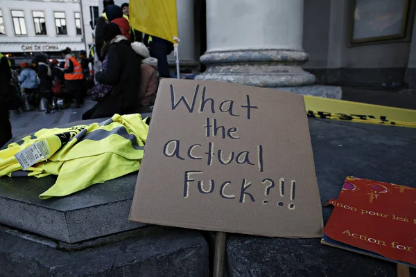 比利时 - 政治 - 特朗普 - 就职典礼 - 抗议 — 图库照片