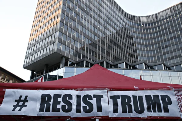 Belgien - Politik - Trumpf - Amtseinführung - Protest — Stockfoto