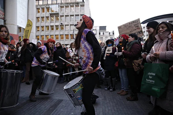 BÉLGICA - POLÍTICA - TRUMP - INAUGURACIÓN - PROTESTA — Foto de Stock