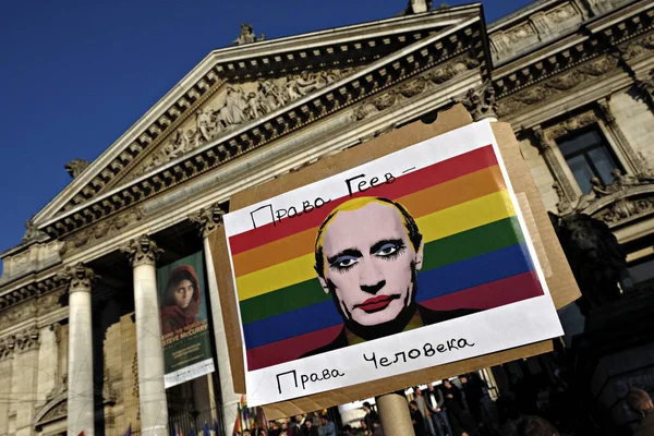 BÉLGICA - RUSIA - LGBT - DERECHOS - POLÍTICA - CHECHNYA — Foto de Stock