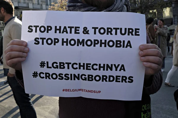 Belgien-Ryssland-HBT-rättigheter-politik-Tjetjenien — Stockfoto