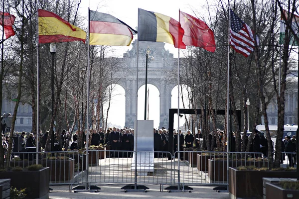 België-jubileum-aanslagen-Brussel-slachtoffers — Stockfoto