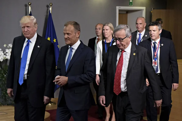 Бельгія-США-ЄС-дипломатія-Трамп — стокове фото