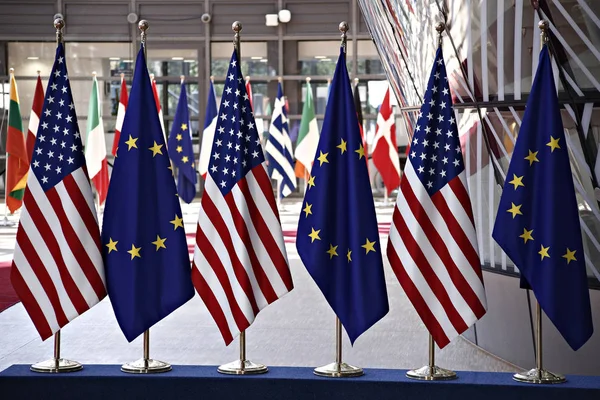 Belgia-USA-UE-dyplomacja-Trump — Zdjęcie stockowe