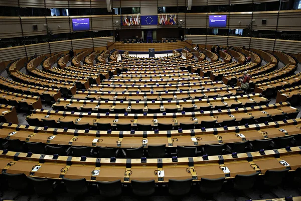Sala Plenaria Del Parlamento Europeo Bruselas Bélgica Bruselas Bélgica Abril —  Fotos de Stock