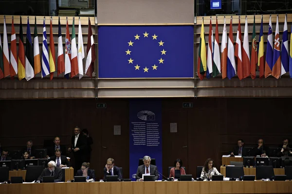 欧洲议会全体会议于2017年4月26日在比利时布鲁塞尔举行 — 图库照片