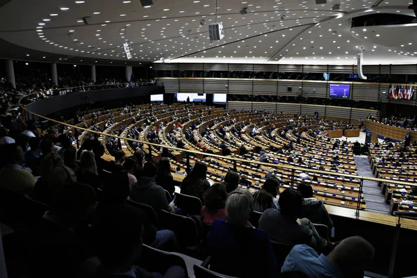 Sala Plenaria Del Parlamento Europeo Bruselas Bélgica Bruselas Bélgica Abril — Foto de Stock