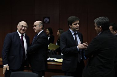 Eurogroup Maliye Bakanları Toplantısı Brüksel 'de, Belçika 'da 5 Aralık 2016