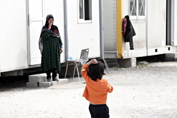 Refugees Eleonas Refugee Camp Athens Greece Apr 2016 — Stock Photo, Image
