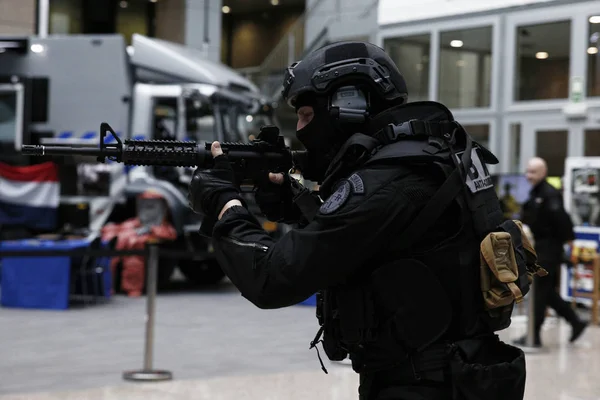 Brüksel Belçika Daki Konseyi Binasında Fransız Özel Polis Güçleri Müdahale — Stok fotoğraf