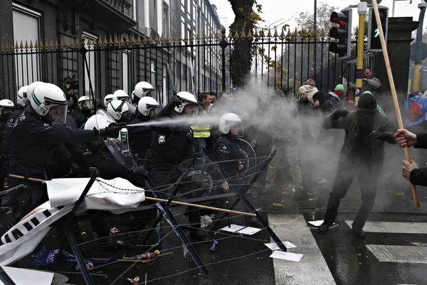 Belgium-katonai-demo — Stock Fotó