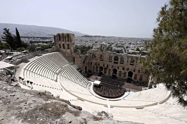 Turisták Látogatják Akropolisz Dombra Athénban Görögországban Június 2016 — Stock Fotó