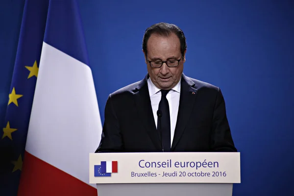 Cimeira Europeia Bruxelas Bélgica Outubro 2016 Líderes Reuniram Para Uma — Fotografia de Stock