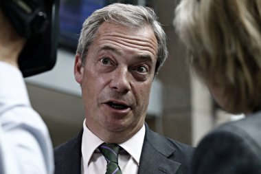 Avrupa Parlamentosu üyesi Nigel Farage, 28 Haziran 2016'da Brüksel'de Avrupa Birliği (Ab) liderlerinin zirvesi için Belçika'ya geldi..