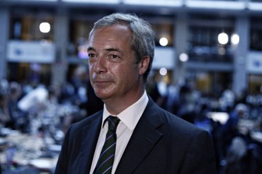 Avrupa Parlamentosu üyesi Nigel Farage, 28 Haziran 2016'da Brüksel'de Avrupa Birliği (Ab) liderlerinin zirvesi için Belçika'ya geldi..