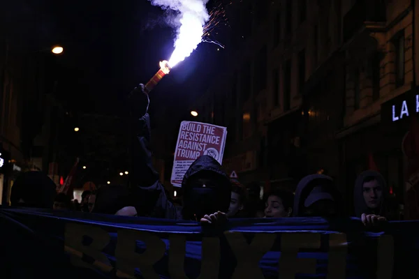 Belgien-politik-långt-högern-anti-fascism-Demonstratio — Stockfoto