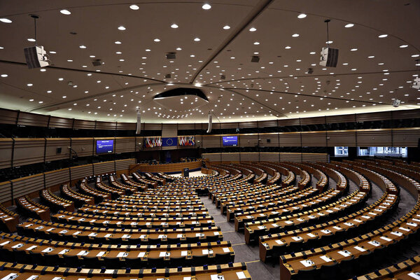 Brussels, Belgium. 28th Jun. 2016. Plenary room of the European Parliament.