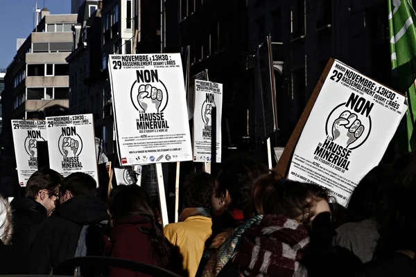 België-politiek-student-protest — Stockfoto