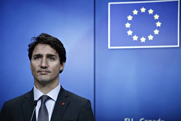 België-EU-Canada-politiek-handel — Stockfoto