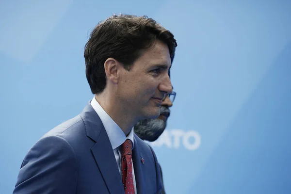 Kanada Başbakanı Justin Trudeau Brüksel Deki Nato Zirvesinin Günü Için — Stok fotoğraf