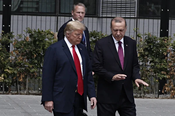 Presiden Amerika Serikat Donald Trump Dan Presiden Turki Recep Tayyip — Stok Foto