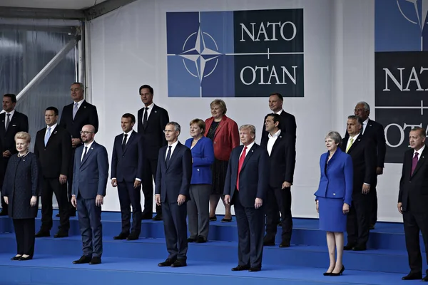 Heads Governments Member Countries Nato Opening Ceremony Nato Summit 2018 — Stock Photo, Image