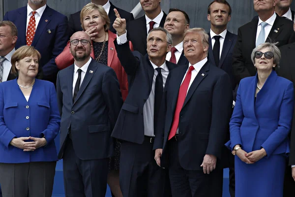 Heads Governments Member Countries Nato Opening Ceremony Nato Summit 2018 — Stock Photo, Image