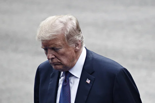 ABD Başkanı Donald Trump ve ABD First Lady'si Melania Trump, 11 Temmuz 2018'de Belçika'nın başkenti Brüksel'deki Parc du Cinquantenaire'de iş yemeğine geliyor..