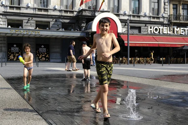 Vague de chaleur à Bruxelles, Belgique — Photo